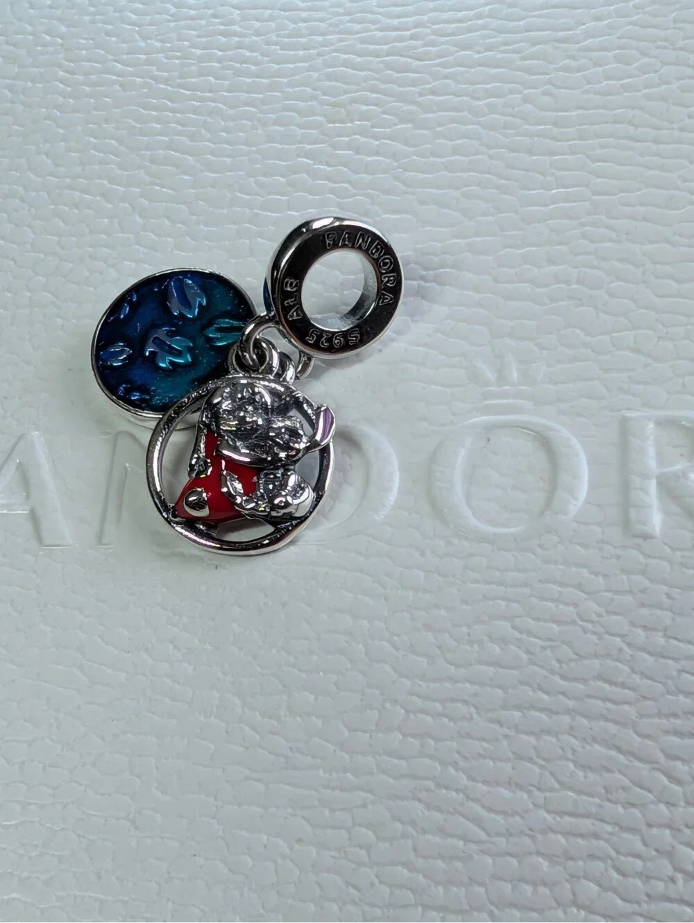 Pandora ALE s925 silver charm Disney Lilo and stitch